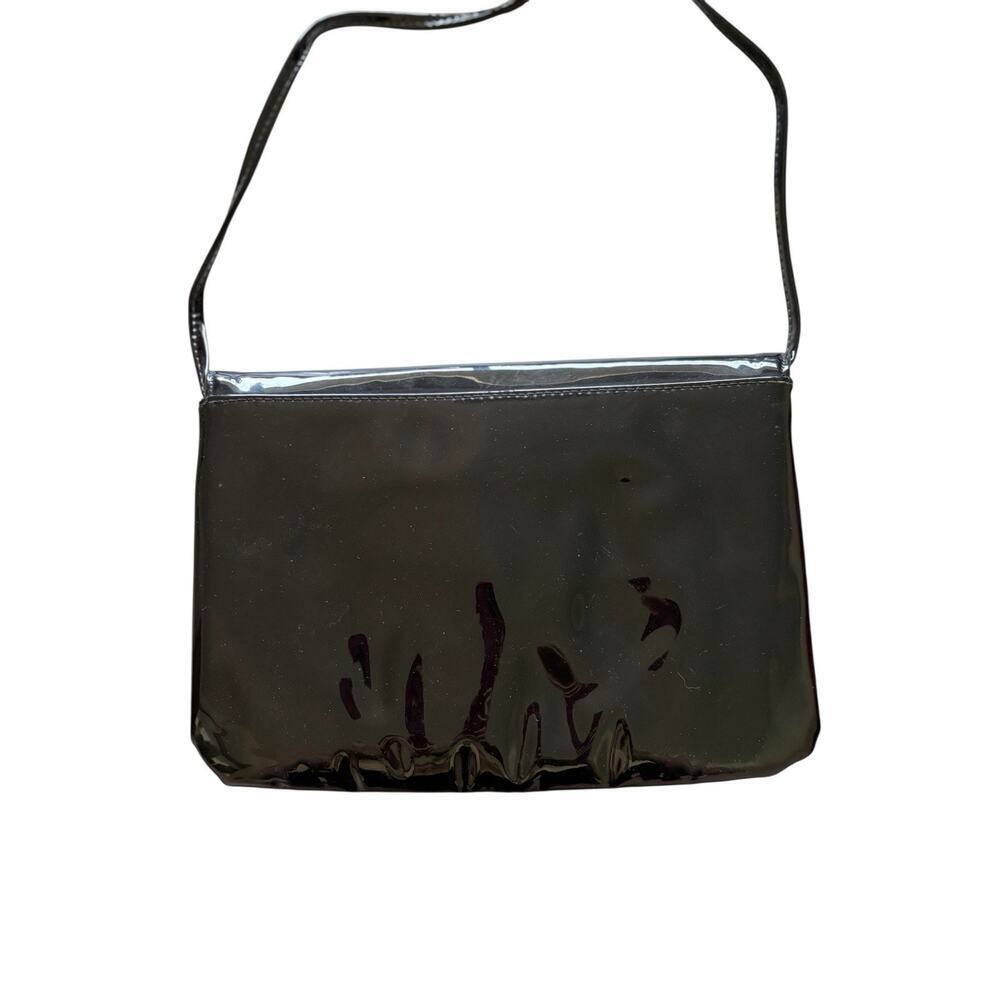 Mardane Black Patent Leather USA Shoulder Bag Clutch Purse Y2k Vinage - Picture 5 of 10
